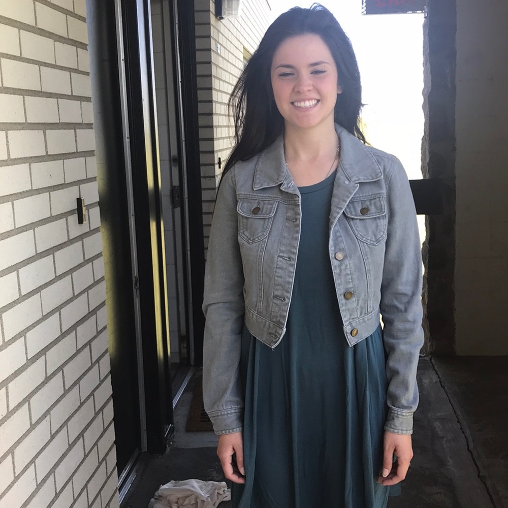 Gray denim jacket